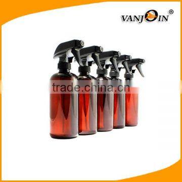 16oz Empty Amber plastic Spray Bottle with Black Trigger wholesale