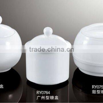 Ceramic Procelain Sugar Pot,Can,Bottle For Restaurant,Buffet,Coffee Shop And Hotel