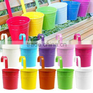 Metal Iron Flower Pot Hanging Balcony Garden Plant Planter Home Decor photo-3