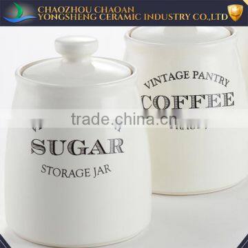 Ceramic Round White Kitchen Food Canisters Whplesale photo-4