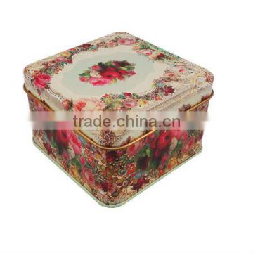 hot sale tin lovely square jewelly tin can