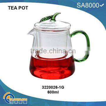 TP026-1BL,GN(500ML),heat Resistant Glass Teapot photo-2