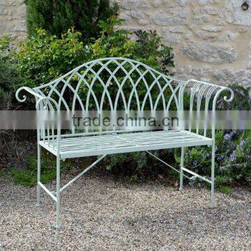 2-seat outdoor vintage iron Portable Folding Bench