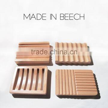 Bath and Body, Wave, line , curve Draining Soap Dish, breathe and drain dish, wooden container