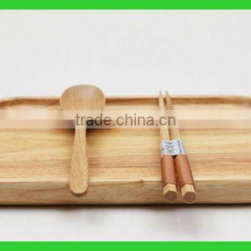 Wood Tray Rectangle Wooden Serving Tray Wood Plate photo-2