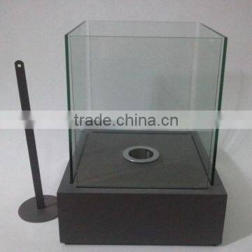 Square Stainless Steel Box Bio Ethanol Fireplace photo-2