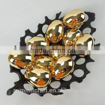 High quality decorative ceremic shinny golden egg