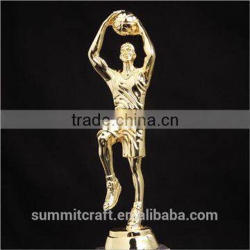 Delicate Metal Figurine Crystal Sports Award Basketball Trophy photo-2