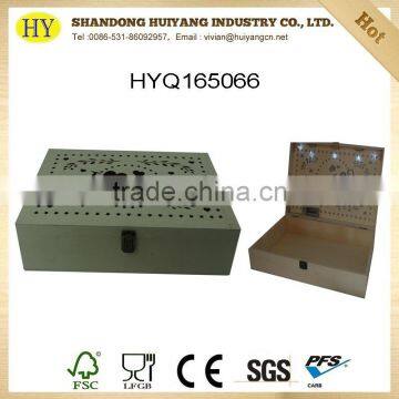 FSC high quality decorative LED wooden box