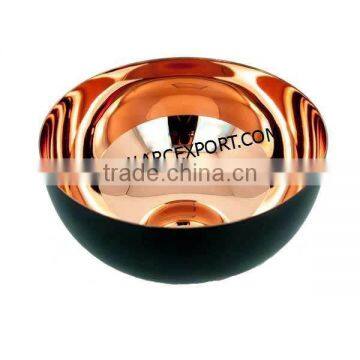 black & copper plated shiny fancy bowl