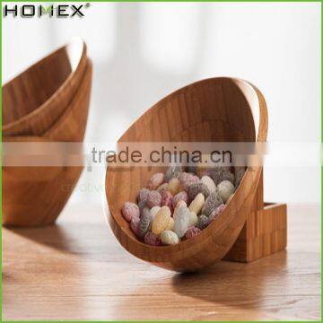 Custom Design BSCI Approved Factory Low Cost Bamboo Salad Bowl/Homex_Factory photo-2