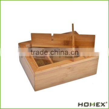 Collections Tea Storage Box With 6 Adjustable Compartments and Acrylic Lid/Homex_Factory photo-2