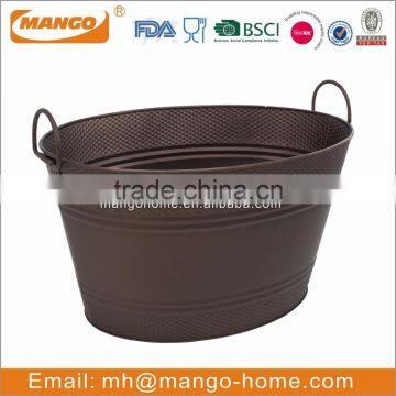 Bronze Oval Metal Beer Bucket