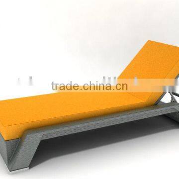 garden rattan chaise lounge