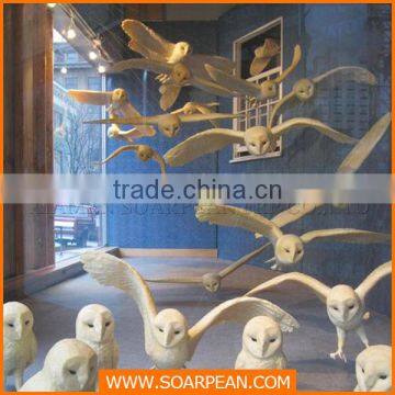 Wholesale Flying and Standing Fiberglass Owl Animal Figures photo-2