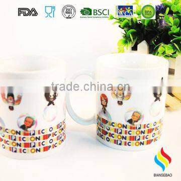 color changing ceramic photo hot water magic cup