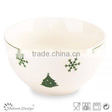 elk snowflake Christmas decoration wholesale ceramic bowl