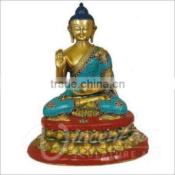 Indooor antique fengshui metal bronze statue buddha india for sale