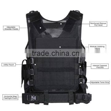 Durable Nylon All Man Size Security Vest Tactical in Black Green Khaki Color photo-6