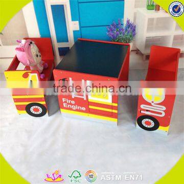 Wholesale Beautiful Wooden Study Table Chairs,colorful Kids Wooden Study Table Chairs,top Sale Study Table Chairs W08G143 photo-4