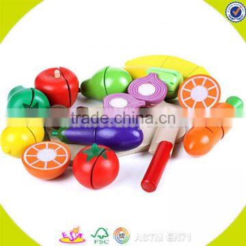 Wholesale Hot Wooden Cutting Food Toy Colorful Wooden Pretend Cutting Food Toy Baby Cutting Fruits and Vegetables W10B125 photo-2