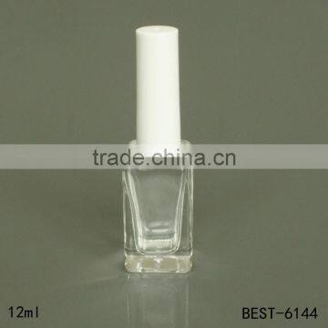 12ml Clear Glass Empty Nail Polish Bottles Wholesale With Embossment Pot on the Surface photo-5