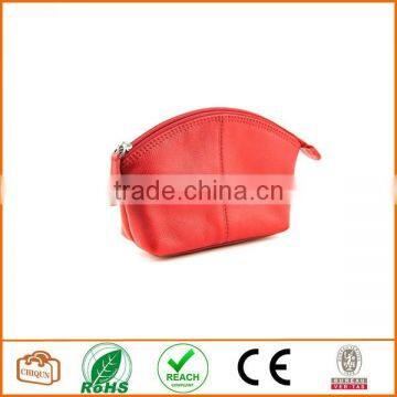 Leather Cosmetic Pouch Red photo-2