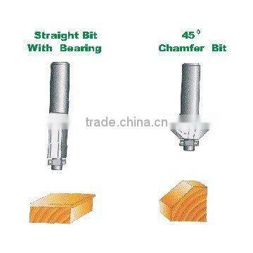 tungsten carbide tipped router bit for wood-----45 chamfer bit(0758)