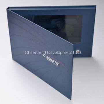 Modern design 7 inch lcd video booklet video greeting booklet business card