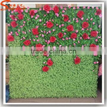 Latest Design Hotel Lobby Roses Flowers Vertical Green Plant Wall Artificial Flowers Wall photo-3