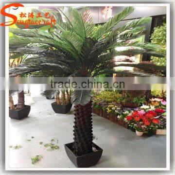 indoor evergreen ornamental plants cycas revoluta artificial fake plastic evergreen trees for home decor