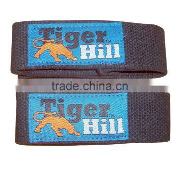 BAR STRAP custom 21.5 inches length WRIST WEIGHT LIFTING PULLING POWER FITNESS PADDED COTTON HAND STRAP