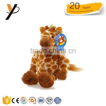 Top selling wholesale plush brown giraffe backpack bag gift