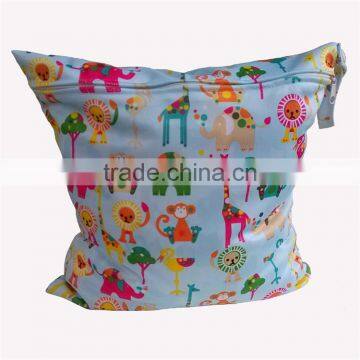 Waterproof Print Polyester Baby Diaper Bag, Swimming Wet Bag With Snap photo-2