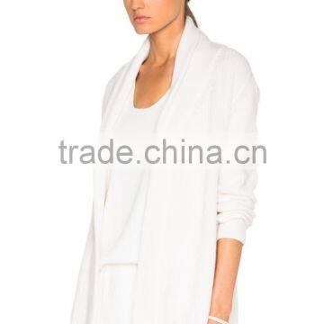 Women 100% Cashmere no Button Fancy Cardigan Sweater photo-2