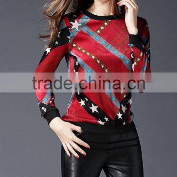 lady long sleeve bulk cheap t shirt fashion design printing