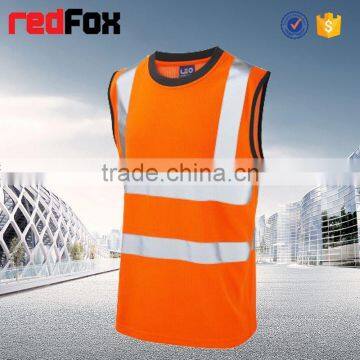 Black 150gsm Net Reflective Safety T-shirt for Worker Sleeves Bicycle Safety Yellow T-shirts High Safety T-shirt photo-6