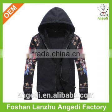 custom winter High Fashion customize Heavy Weight Fleece sport fashion Hoodies with floral printed Sweatshirt for Men