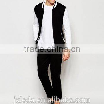 Black Baseball Jacket, Sports Wears Men, Garment OEM photo-2