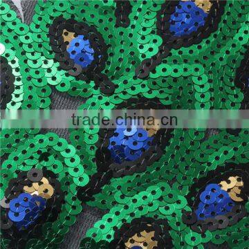 Peafowl Applique Embroidery Designs Custom Animal Embroidery Sequin Patch photo-3