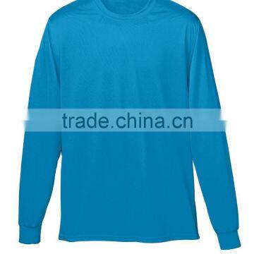 Wicking Long Sleeve T-Shirt For Youth Self-Fabric Collar And Cuffs Training Tee 100% Polyester Wicks Moisture Sport Wear photo-6