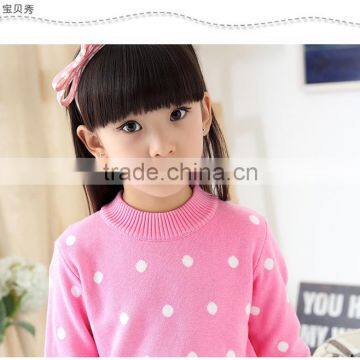 2016 Fashion Low Price Flower Low MOQ Knitted Sweater Design Girl Winter Clothing photo-4