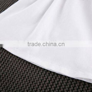 Children's 2017 Girls Flower Embroidery Long Sleeve White Shirt Lace Collar Little Girl Strapless Shirt Tank Top photo-6