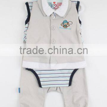 Fashion Color Grey Winter 4Pcs Long Sleeve Top and Romper Baby Clothing Set New Born Gift Set With Hanger Package 4BT1-14