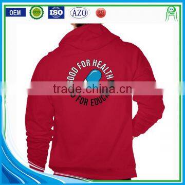 China Factory Custom Printing 100% Cotton Long Zipper Hoodie photo-4
