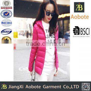2015 European Woman Short Pure Color Short Duck Down Jacket