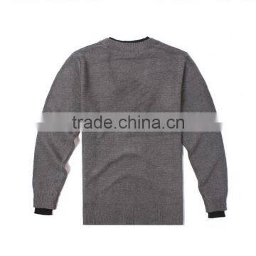 Long Sleeve Grey Button Down Cardigan Sweater For Men photo-6