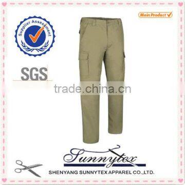 2016 Custom Fashion Breathable Casual Cotton High Quality Multi Pocket Mens Cargo Pants With Side Pockets photo-5