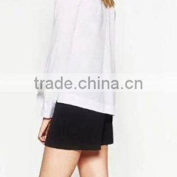 Runwaylover EY2338B Hot Sale 2017 Ladies Fashion Gilding Pure Color Blouse photo-2