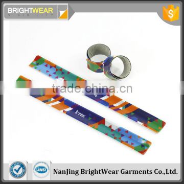 customized snap band PVC reflective safety slap band